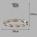 Axyaa Crystal Chandelier Ceiling Light | Luxury Living Room Bedroom Pendant Lamp