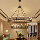 Axyaa Round Industrial Iron LED Pendant for Living Room and Cafe
