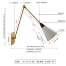 Axyaa Athena Brass Wall Lamp LED Swing Arm Sconces Black/Gold Kitchen Study