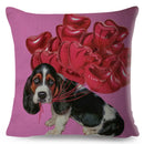 Axyaa Cartoon Dog Linen Pillowcase 45*45cm