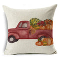 Axyaa Thanksgiving Pumpkin Ornaments Linen Throw Cushion Covers Home Decor