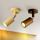 Axyaa LED Wood Ceiling Spotlight Adjustable Wall Lamp for Home Decor