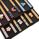 Axyaa Wood Sushi Chopsticks Set - Japanese & Chinese Tableware Gift