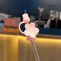 Axyaa Silicone Cherry Straw Cover Cap for 8mm Straws: Kawaii Tumbler Decoration