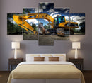 Excavator Landscape Canvas Art Print by Axyaa - Modern Home Decor Wall Painting
