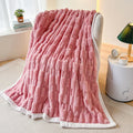 Axyaa Faux Rabbit Fur Couch Blanket: Soft, Plush, Lightweight Throw for Cozy Comfort