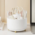 Axyaa 360 Rotating Makeup Organizer for Bathroom - Large Capacity Cosmetic Storage Box