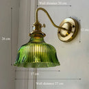 Axyaa Ribbed Glass Pendant & Wall Sconce Set: Clear/Green Classic Lighting Fixture