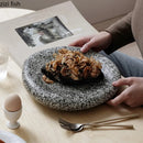 Axyaa Ceramic Shape Plate for Pastries, Sushi, and Desserts