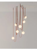 Axyaa Modern Minimalist Wabi Sabi Duplex Villa Chandelier Nordic Ceiling Light