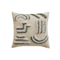 Axyaa Nordic Chenille Embroidery Tufted Cushion Cover for Sofa