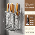 Axyaa Stainless Steel Utensil Storage Rack - Kitchen Organizer for Flatware, Chopsticks, Spoons