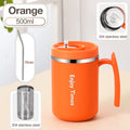 Axyaa Stainless Steel Insulated Travel Coffee Mug with Handle, Lid, Infuser