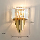 Axyaa Modern Luxury Crystal Wall Lamp for Living Room TV Bedroom Night Lighting