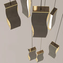Axyaa Crystal Chandelier Stair Pendant Lamp Living Room Pendant Lights Interior Lighting