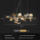 Axyaa Leaf Crystal Chandelier for Dining Room & Bar - Copper Retro Luxury