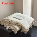 Axyaa French Floral Print Lace Summer Quilt - Knitted Cotton, Cool & Airy