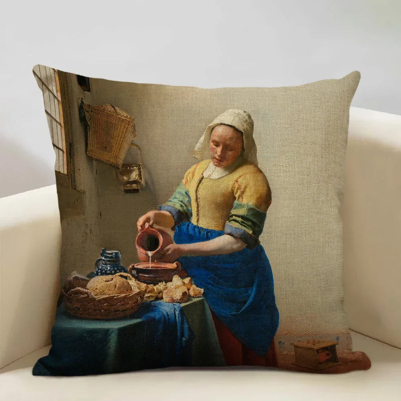 Elegant Axyaa 45x45cm Print Cushion Cover for Home, Hotel, Office Décor