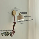 Axyaa Nordic Ceramic LED Wall Light with Pull Chain Switch