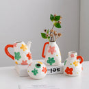 Axyaa Ceramic Flower Vase with Handle - Home Decor Plant Pot