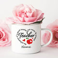 Axyaa Personalized Enamel Mug | Retro Coffee Cup for Teachers & Gifts