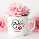 Axyaa Personalized Enamel Mug | Retro Coffee Cup for Teachers & Gifts