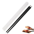 Axyaa Portable Black Alloy Chopsticks Set for Sushi and Korean Cuisine