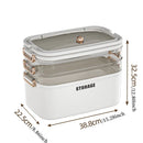 Axyaa 3-Tier Transparent First Aid Organizer Box with Lockable Pill Case