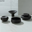 Axya Ceramic Dinner Plate Set - Irregular Texture, Soup Bowl, Salad Bowl - Solid Color