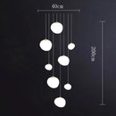 Axyaa Nordic Pendant Chandelier for Dining Room, Living Room, and Stair Lighting