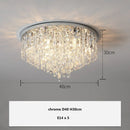 Axyaa Crystal Ceiling Lamp Steel LED Chandelier Lighting Fixtures Art Deco Style