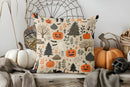 Axyaa Halloween Ghost & Pumpkin Pattern Cushion Cover for Sofa, Bedroom, Car