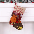 Axyaa Christmas Gift Socks Snowman Deer Santa Pattern Large Capacity Candy Bags