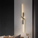 Axyaa Nordic LED Wall Lamp: Minimalistic Linear Sconce for Living Room, Bedroom, Stairs