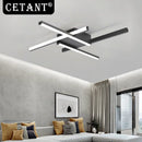 Axyaa Modern Black LED Ceiling Light 50cm Aluminum Decorative Lamps Bedroom Living Room