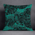 Axyaa Dark Green Floral Animal Pattern Pillow Case for Modern Home Decor