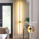 Axyaa LED Wall Lamp 350° Rotation Modern Wall Light, Touch Switch, Adjustable Gold