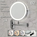 Axyaa LED Trifold Makeup Mirror with USB Charging, Magnifying & Tricolor Dimming