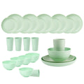 Axyaa Green Wheat Straw Cutlery Set and Tableware Collection