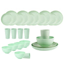 Axyaa Green Wheat Straw Cutlery Set and Tableware Collection