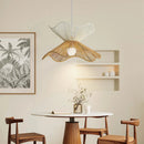 Axyaa Wood Chandelier Pendant Light LED Hanging Lamp for Dining Room
