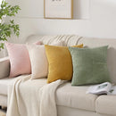 Axyaa Corduroy Striped Throw Pillow Covers for Couch - 18 inch Textured Cushion Covers