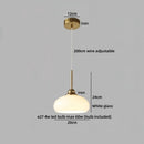 Axyaa Vintage Wood Pendant Light Fixture Hanging Lamp LED Green Glass