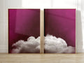 Sage Green Cloud Art Canvas Print for Modern Home Decor by Axyaa