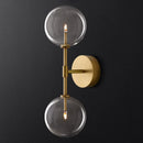 Axya Simple Gold Round Glass Ball Wall Lamp, Modern Nordic Retro Sconces