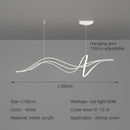 Axyaa Curved LED Dining Chandelier - Modern Kitchen Bar Pendant Lights