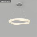 Axyaa White Ring LED Pendant Chandelier for Modern Home Decor and Indoor Lighting