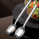 Axyaa Stainless Steel 2-in-1 Fork Spoon for Pasta Salad & Household Dining