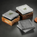 Axya BBQ Steak Plate | High Temp Stone Grill for Volcanic Rock Barbecue