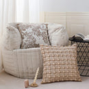 Axyaa Khaki Plaid Cushion Cover 45x45 Soft Nordic Pillowcase for Sofa